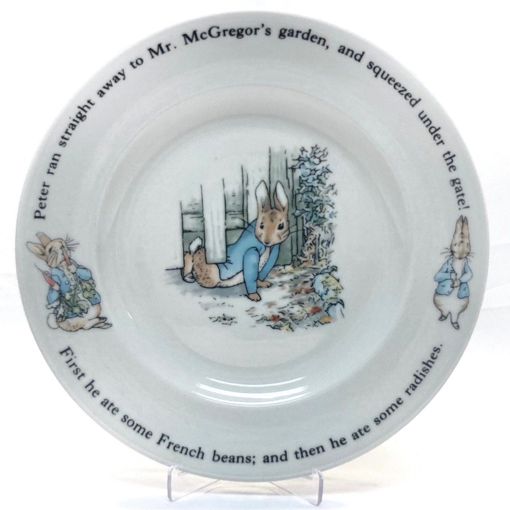Vtg Wedgwood Peter Rabbit Salad child Plate 7.5" Beatrix Potter Made in England